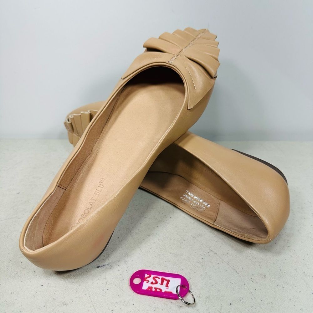 Chocolat Blu Women Shoes Gianni Pleated Flat Shoe size 8,5